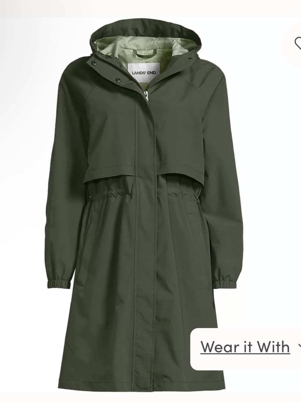 Lands' End Women's Packable Squall® raincoat
XS waterproof windproof
